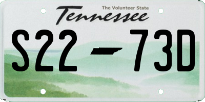 TN license plate S2273D