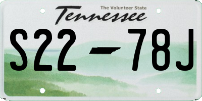 TN license plate S2278J