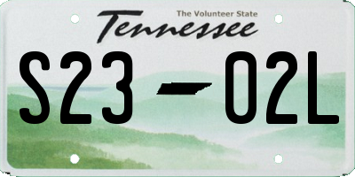 TN license plate S2302L