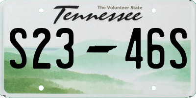TN license plate S2346S