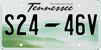 TN license plate S2446V