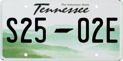 TN license plate S2502E