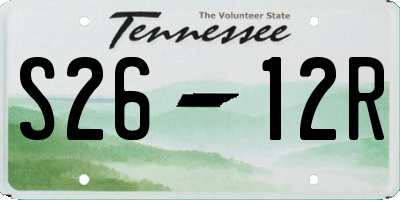 TN license plate S2612R