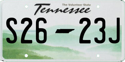TN license plate S2623J