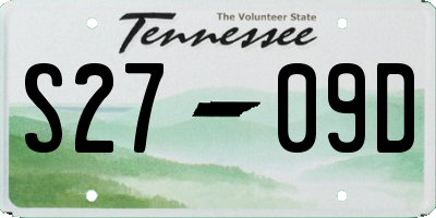 TN license plate S2709D