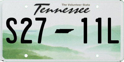 TN license plate S2711L