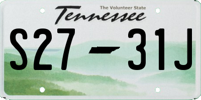 TN license plate S2731J