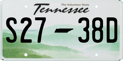 TN license plate S2738D