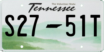 TN license plate S2751T