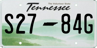 TN license plate S2784G