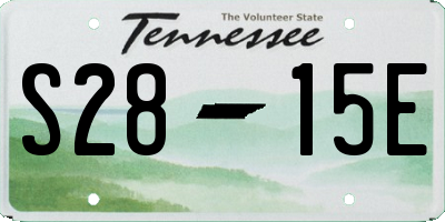 TN license plate S2815E