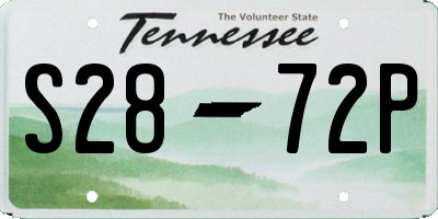 TN license plate S2872P