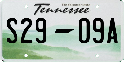 TN license plate S2909A
