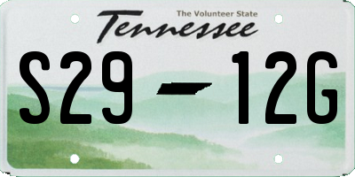 TN license plate S2912G