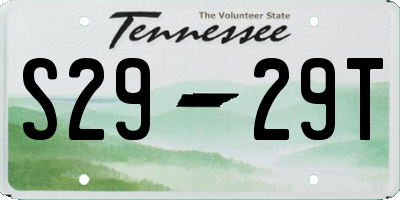 TN license plate S2929T
