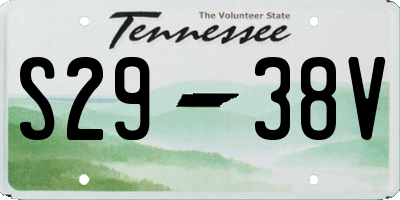 TN license plate S2938V