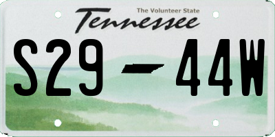 TN license plate S2944W
