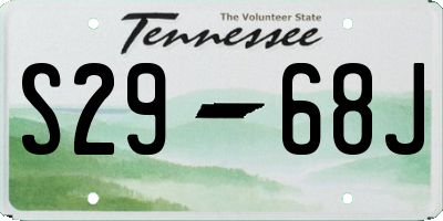TN license plate S2968J