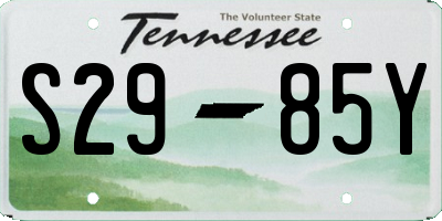 TN license plate S2985Y