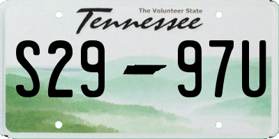 TN license plate S2997U