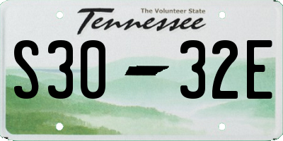 TN license plate S3032E