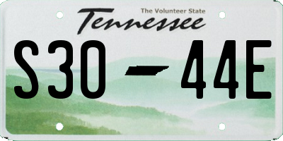TN license plate S3044E