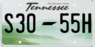 TN license plate S3055H