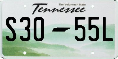 TN license plate S3055L