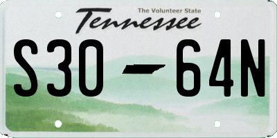 TN license plate S3064N