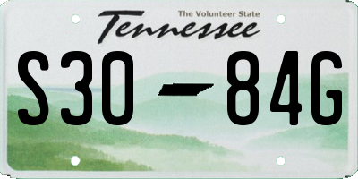 TN license plate S3084G