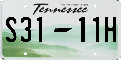 TN license plate S3111H