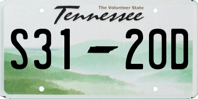 TN license plate S3120D