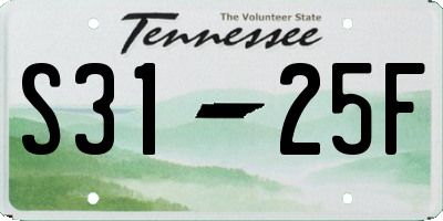 TN license plate S3125F