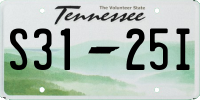 TN license plate S3125I