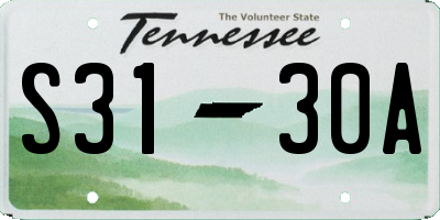TN license plate S3130A