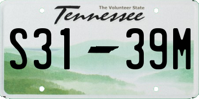 TN license plate S3139M