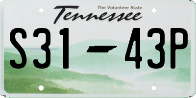 TN license plate S3143P