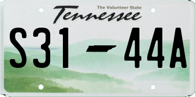 TN license plate S3144A