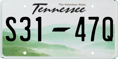 TN license plate S3147Q