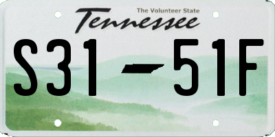 TN license plate S3151F