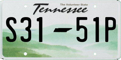 TN license plate S3151P