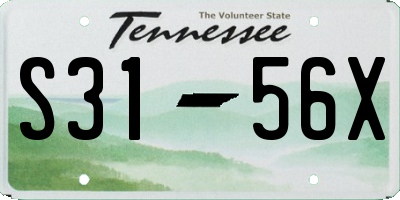 TN license plate S3156X