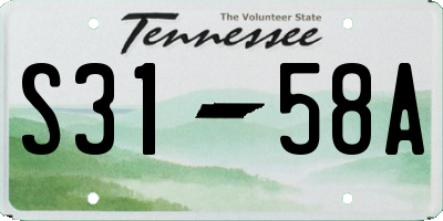 TN license plate S3158A