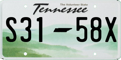 TN license plate S3158X