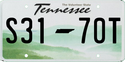 TN license plate S3170T