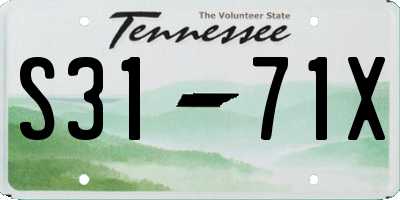 TN license plate S3171X