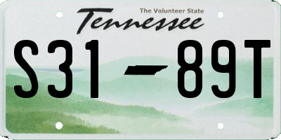 TN license plate S3189T