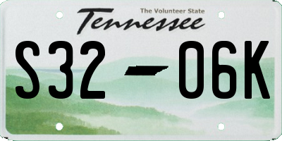 TN license plate S3206K