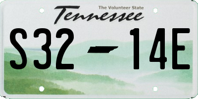 TN license plate S3214E