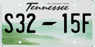 TN license plate S3215F
